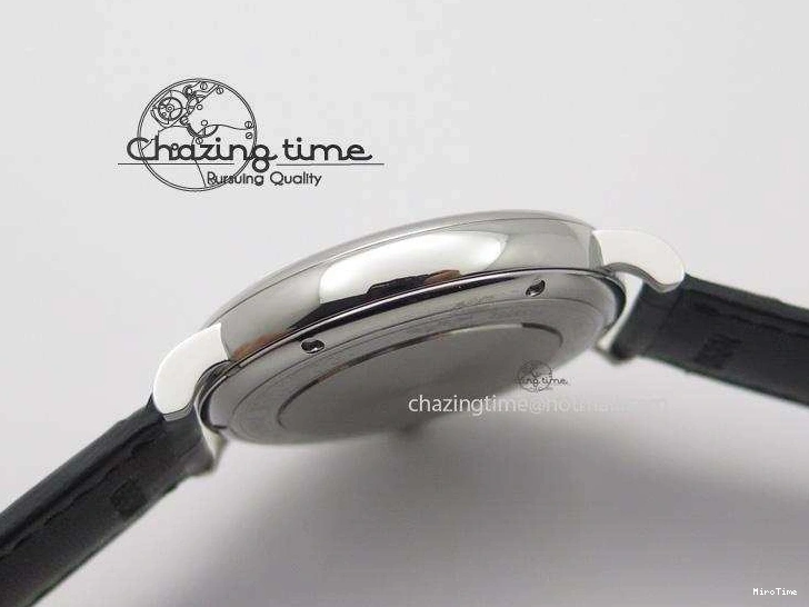MIROTIME 0511 GoodFit Portofino SCHAFFHAUSEN SS MKF 1:1 V2 Best Edition Black Dial On Black Leather Strap A 7350